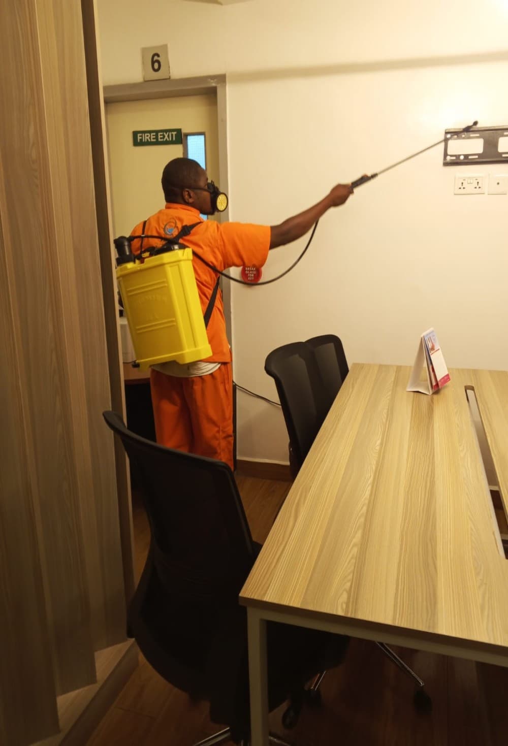 Licensed technicians performing professional cleaning and fumigation